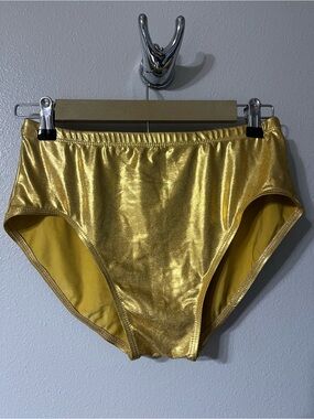 Metallic Gold High-Waist Bottoms